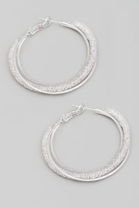 Lhe99015 Fashion Earring Hoop gold & silver