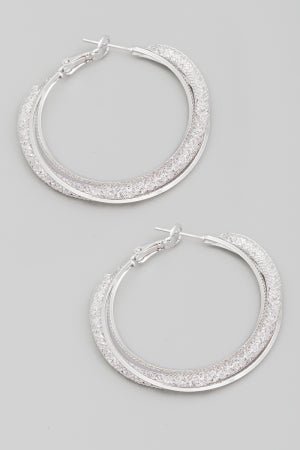 Lhe99015 Fashion Earring Hoop gold & silver