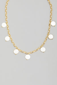 Lhn911054 Fashion Necklace Pearl Disks