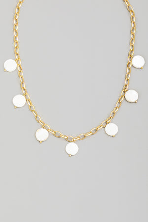 Lhn911054 Fashion Necklace Pearl Disks