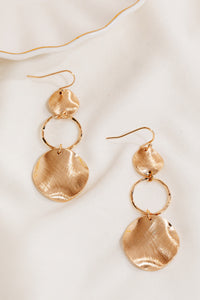 Lhe9176 Fashion Earring Gold Hammered