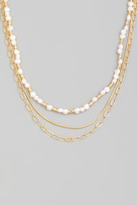 Lhn91308 Fashion Necklace Multi Chain & Pearl Chain