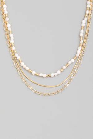 Lhn91308 Fashion Necklace Multi Chain & Pearl Chain