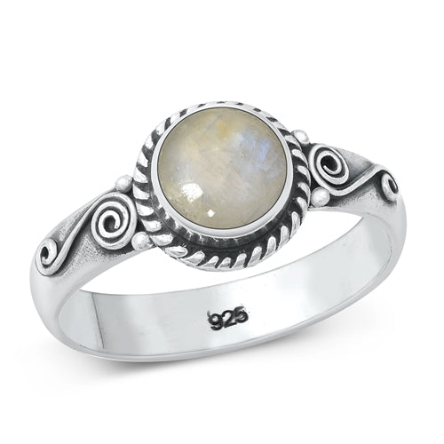 Lhr9130903MS Sterling Silver Real Moonstone Ring