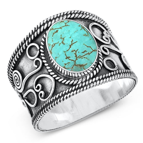 Lhr1314209 Sterling Silver Turquoise Ring
