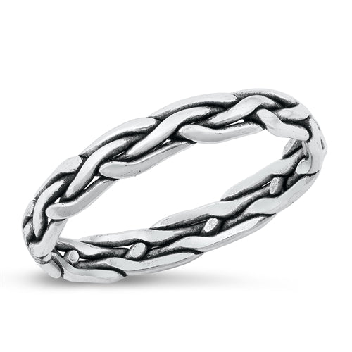 Lhr9145101 Sterling Silver Braided Ring