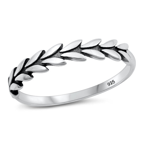Lhr9145282 Sterling Silver Leaf Ring