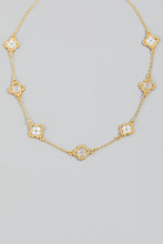 Load image into Gallery viewer, Lhn9158 Fashion Necklace Gold Chain Clear Beaded Clover 2 Colors