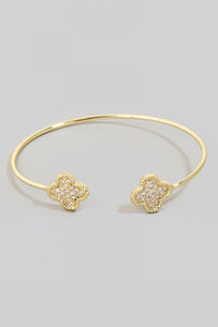 Lhb91669 Fashion Bangle Bracelet Clover Crystal