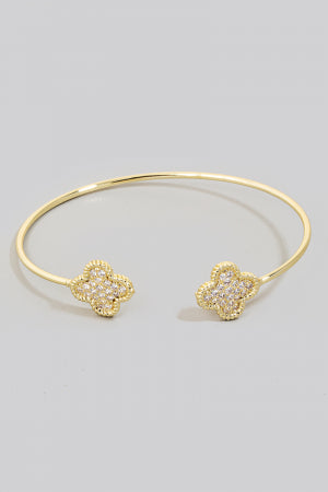 Lhb91669 Fashion Bangle Bracelet Clover Crystal