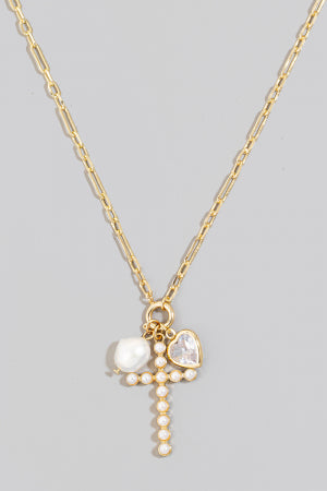 Lhn91758 Fashion Necklace Cross Charms