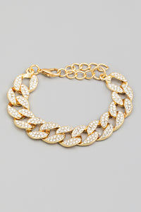 Lb22399 Fashion Bracelet Links Gold & Cz