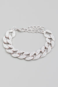 Lhb92239S Fashion Bracelet Link Chain Clear Cz Sold out !!!!