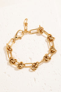 Lhb92781 Fashion Knotted Gold Bracelet