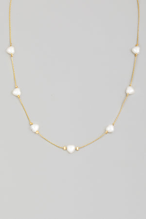 Lhn9295 Fashion Necklace Pearl Hearts