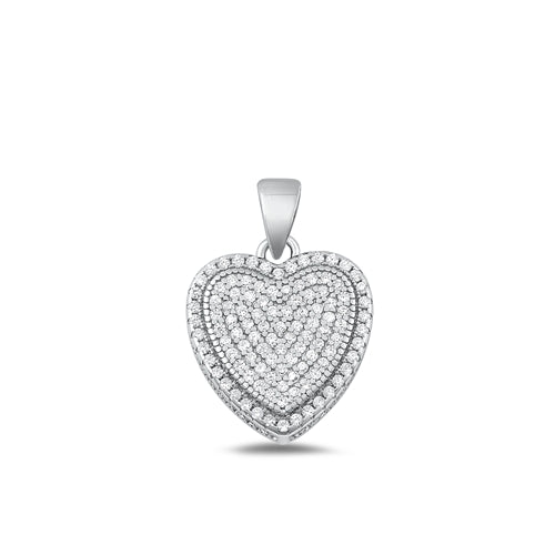 Lhp9318673 Sterling Silver Heart Pendant 18'' Chain