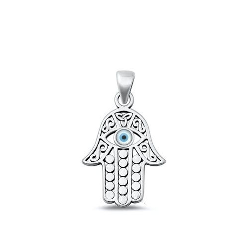 Lhp9338862 Sterling Silver Hamsa Mother of Pearl & 18'' Chain