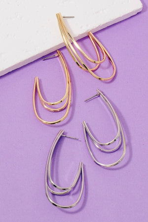Lhe933989 Fashion Hoop Earring Available in Silver or Gold