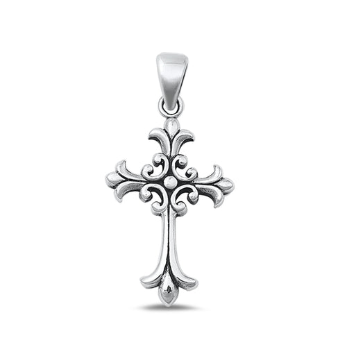 Lhp9349133 Sterling Silver Plain Cross & 18'' Chain