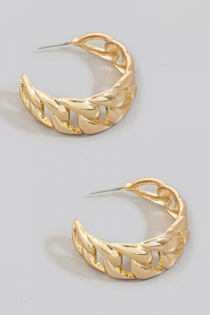 Lhe93761 Fashion Hoop Earring Silver & Gold