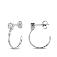 Lhe9411474 Sterling Silver Hoop Earring  Cz Stone