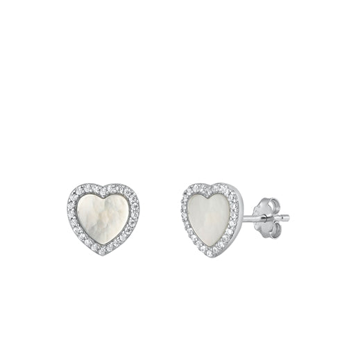 Lhe9411685 Sterling Silver Mother Pearl Heart Earring OUT OF STOCK!!!!