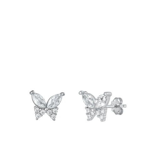 Lhe9411711 Sterling Silver Butterfly Cz Earring