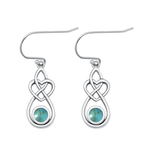 Lhe9430820 Sterling Silver Turquoise Drop Earrings