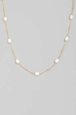 Lhn94352 Fashion Necklace Pearl Beaded