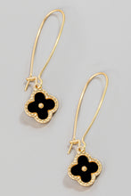 Load image into Gallery viewer, Lhe94388 Fashion Earring White Clover &amp; Black