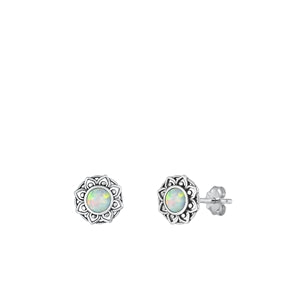 Lhe9451232 Sterling Silver Earring Lab Opal small