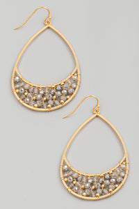 Lhe94558 Fashion Earring Beaded Hoop