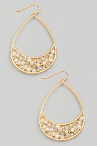 Lhe94558 Fashion Earring Beaded Hoop