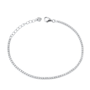 Lhb9510649 Sterling Silver Bracelet Clear Cz