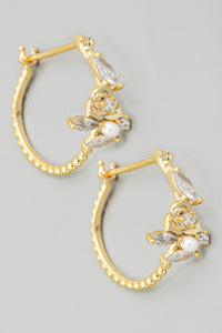 Lhe96883 Fashion Hoop Earring Rhinestones