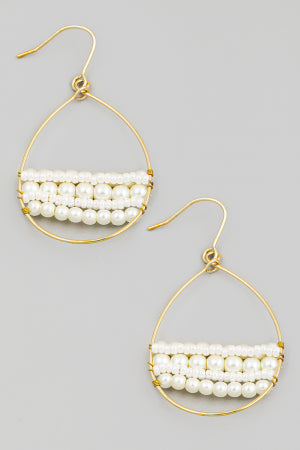 Lhe97015 Fashion Hoop Pearl Earring