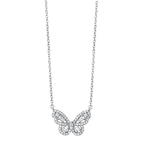 Lhn9711002 Sterling Silver Butterfly Necklace