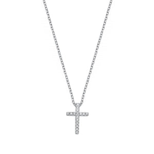 Lhn9711095 Sterling Silver Cross Cz Stones