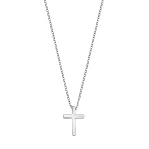 Lhn9711096 Sterling Silver Plain Cross Necklace