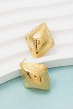 Load image into Gallery viewer, Lhe97149 Fashion Earring Gold Dipped Hammered Stainless Steel