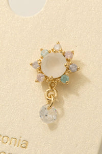Lhe97819 Fashion Earring Drop Color Cz & Brass