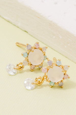 Lhe97819 Fashion Earring Drop Color Cz & Brass