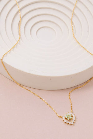 Lhn97839 Fashion Necklace Cz Heart