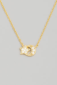 Lhn97962 Fashion Necklace Moon & Star