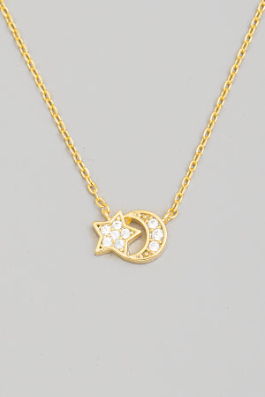 Lhn97962 Fashion Necklace Moon & Star