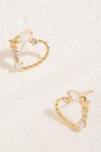 Lhe98930 Fashion Heart Earring