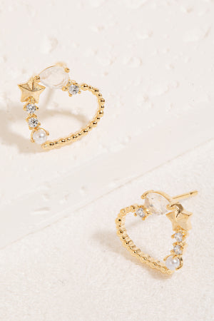 Lhe98930 Fashion Heart Earring