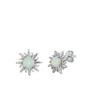 Lhe9451072 Sterling Silver Earring Sun Lab Opal