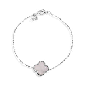 Lhb00626 Sterling Silver White Clover Bracelet