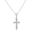 Lhp00068 Sterling Silver Cross Pave